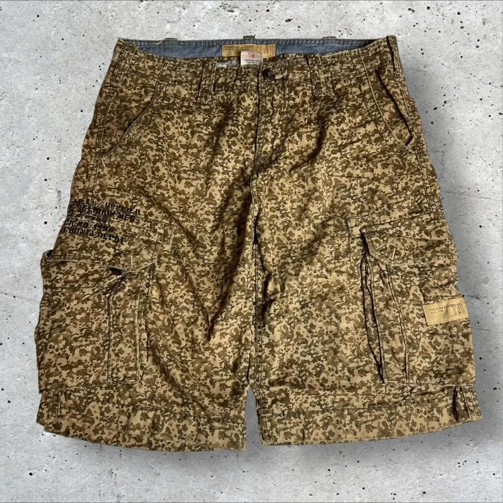 True Religion Camo‎ Shorts Brown Size 30